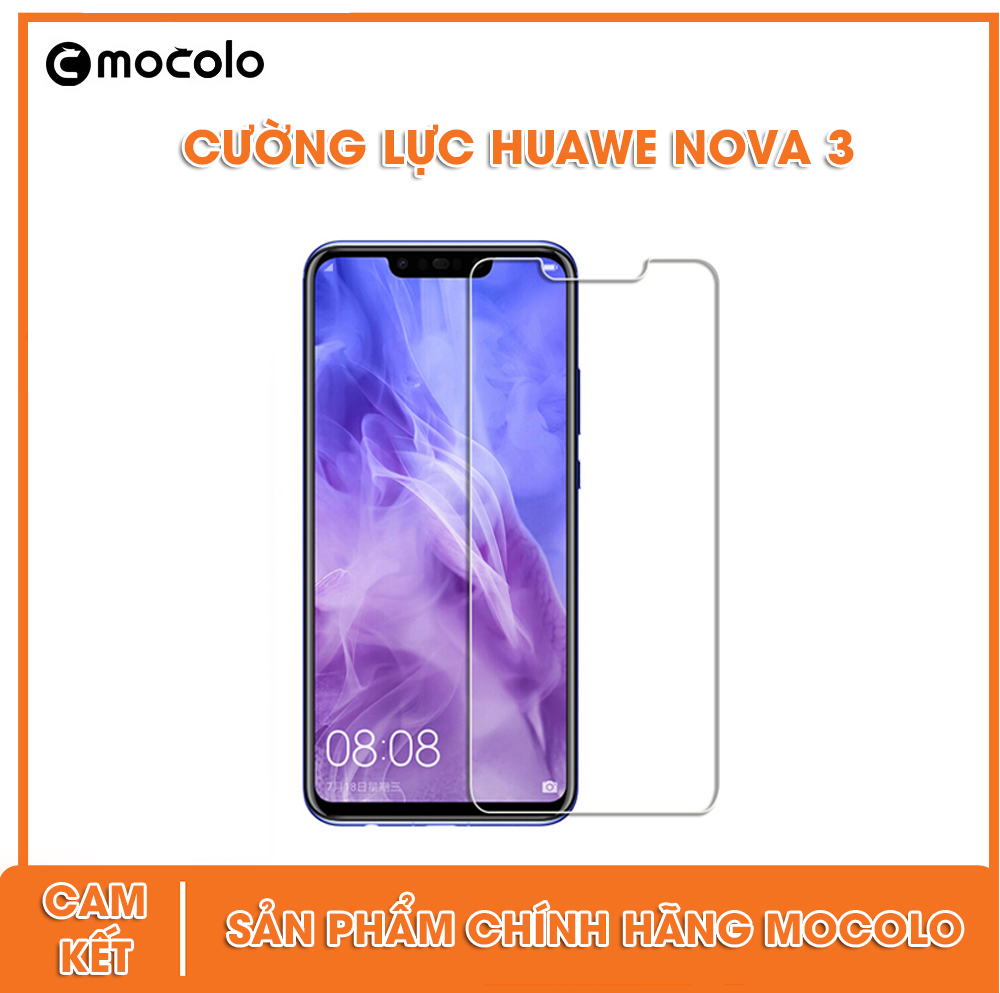 Kính cường lực Huawei Nova 3 2018 trong suốt chính hãng Mocolo