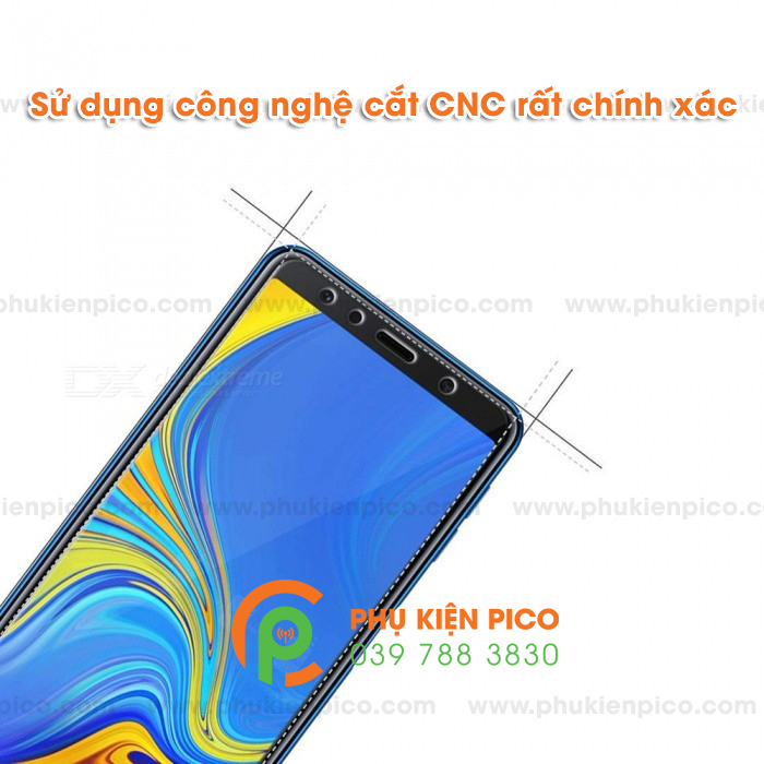 Kính cường lực Samsung Galaxy A7 2018 trong suốt độ cứng 9H