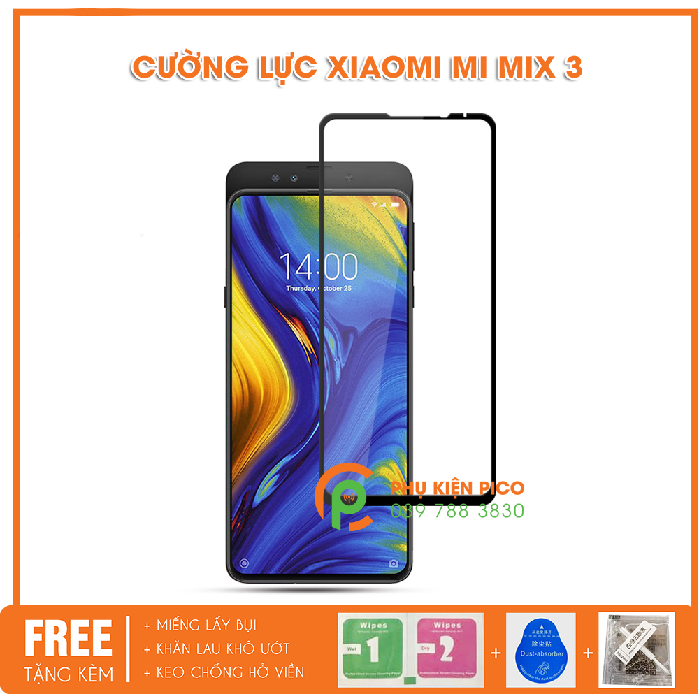 Miếng dán cường lực Xiaomi Mi Mix 3 2018 full viền độ cứng 9H