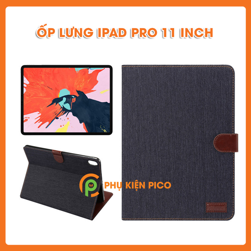 Ốp lưng Ipad Pro 11 inch 2018 da mềm chống sốc chân đế thông minh