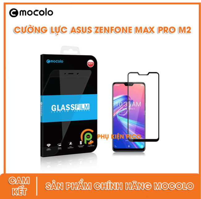 Cường lực Asus Zenfone Max Pro M2 full tràn viền chính hãng Mocolo