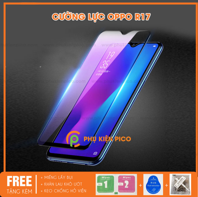 Kính cường lực Oppo R17 full viền đen siêu cứng