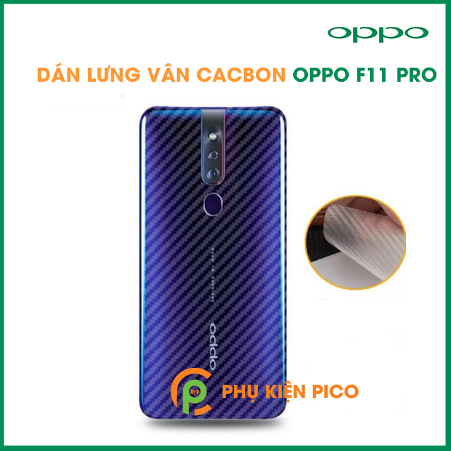 Dán mặt lưng Oppo F11 Pro vân carbon 3D
