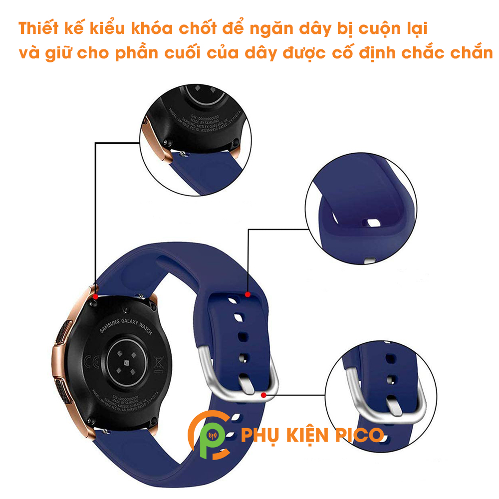 Dây silicon đồng hồ Samsung Galaxy Watch Active bản 20mm màu