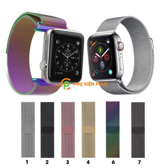 Dây đồng hồ Milanese Loop Apple Watch Series 1/2/3/4/5 có khóa nam châm