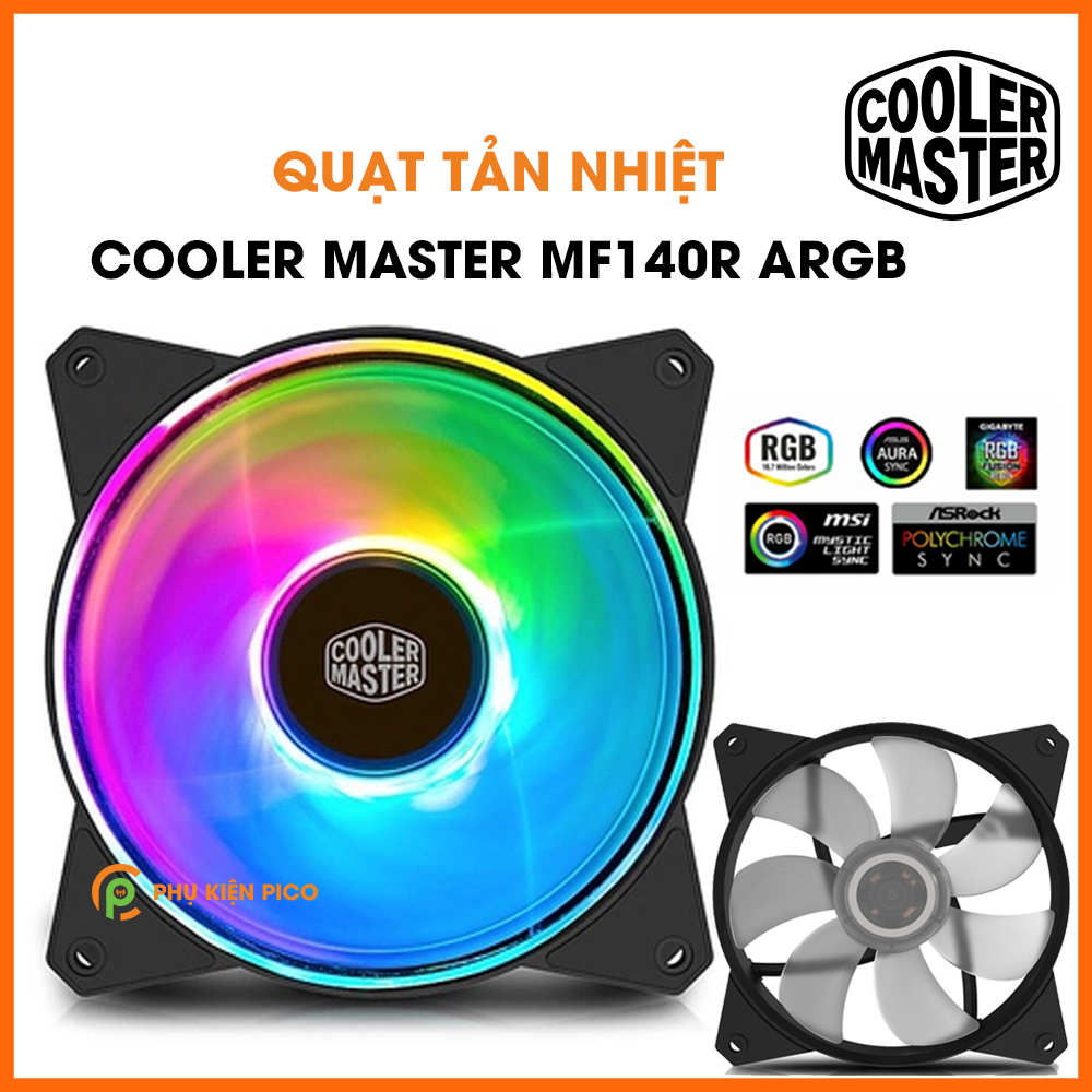 Quạt tản nhiệt case máy tính Cooler Master MasterFan MF140R ARGB Quạt Fan Case 14cm