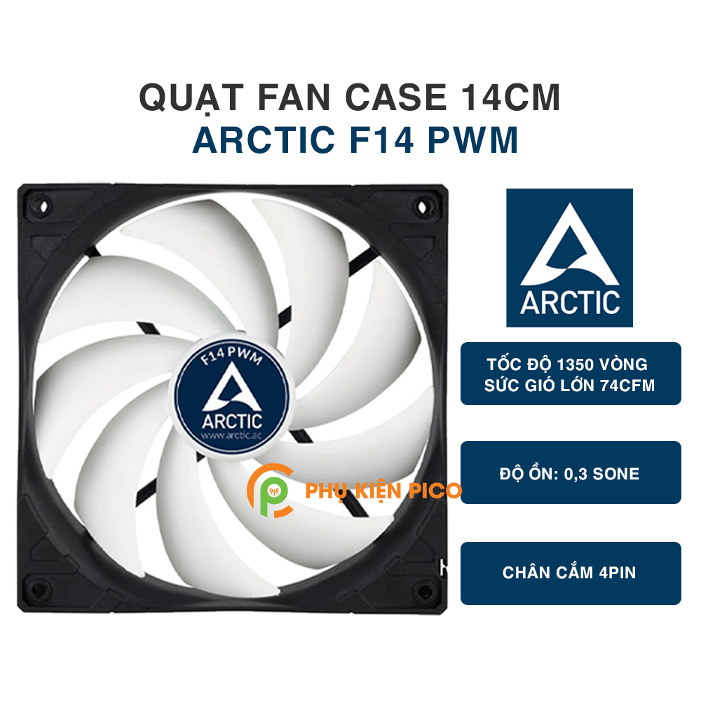 Quạt tản nhiệt case máy tính Arctic F14 PWM – Quạt Fan Case 14cm