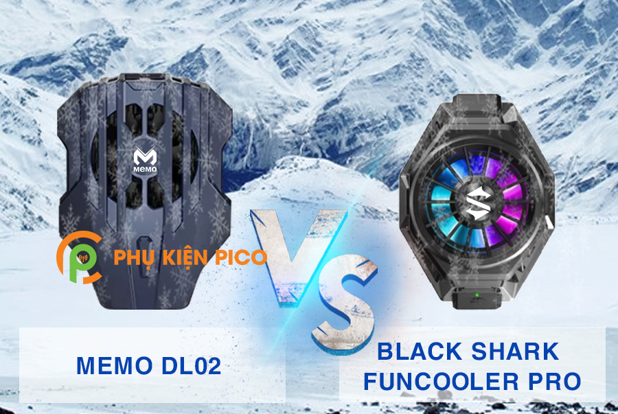 So sánh 2 sản phẩm quạt tản nhiệt điện thoại có sò lạnh Memo DL02 và Xiaomi Black Shark FunCooler Pro