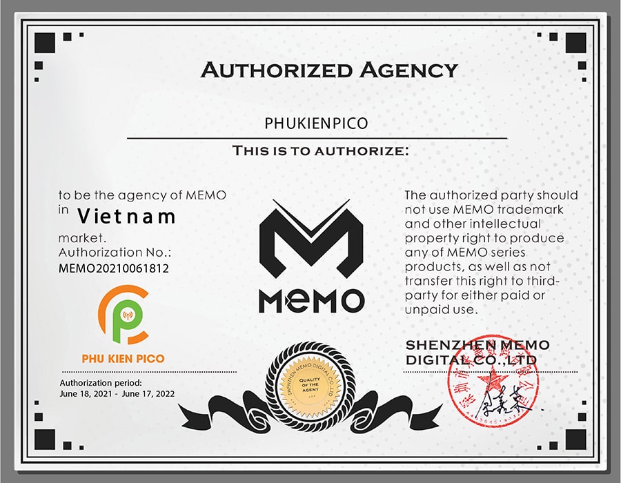 Phụ kiện Pico đã trở thành đại lý phân phối chính hãng Memo tại Việt Nam