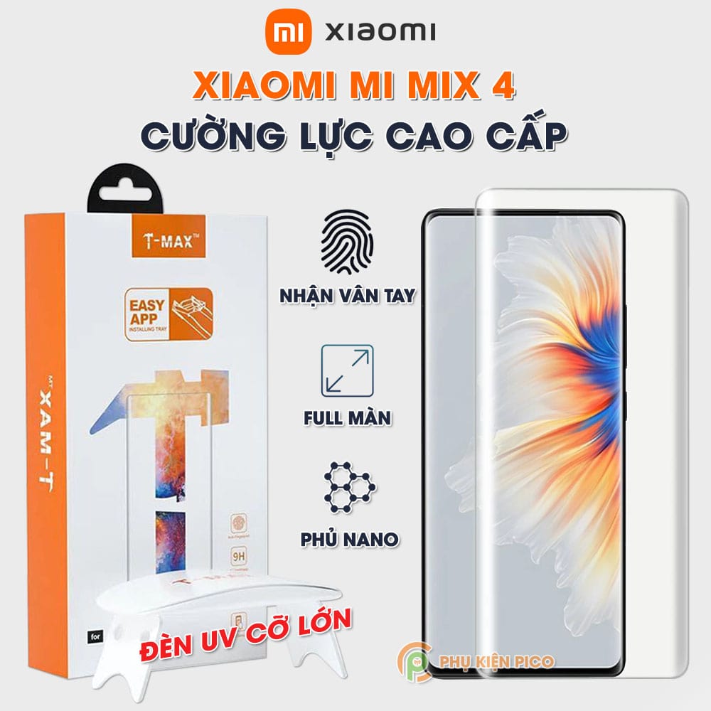 Kính cường lực Xiaomi Mi Mix 4 nhận vân tay màn hình chính hãng T-Max