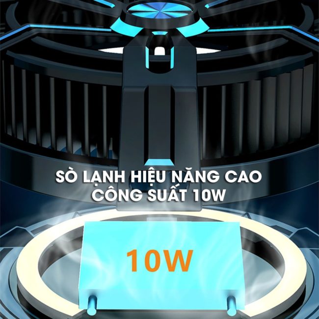Quạt tản nhiệt điện thoại sò lạnh từ tính X12 công suất 10W Led RGB Gaming hỗ trợ tăng FPS Game Mobile Liên Quân Pubg FF