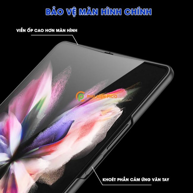 Ốp lưng Samsung Galaxy Z Fold 3 360 độ có kính cường lực hỗ trợ Spen