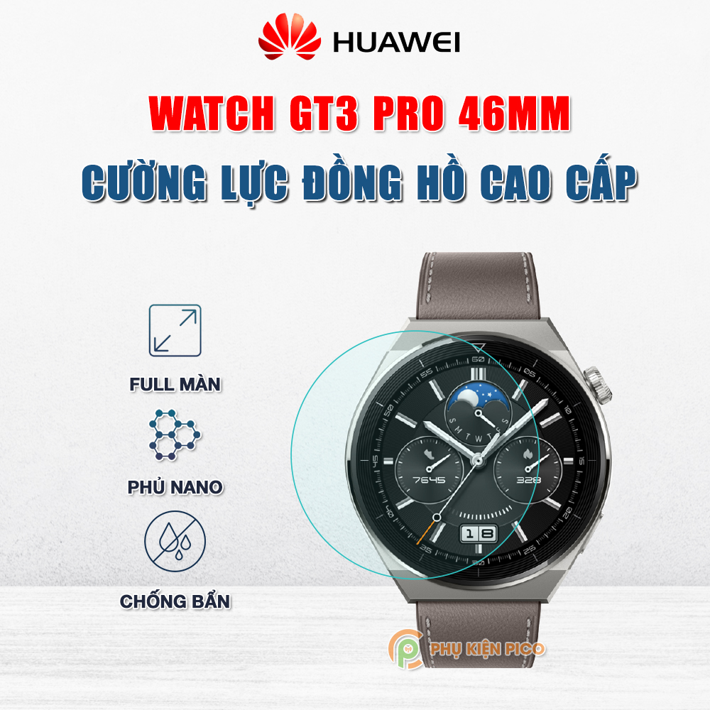 Cường lực đồng hồ Huawei Watch GT3 Pro 46mm full màn hình Phụ kiện điện  thoại Pico 285 Trung Văn Hà Nội
