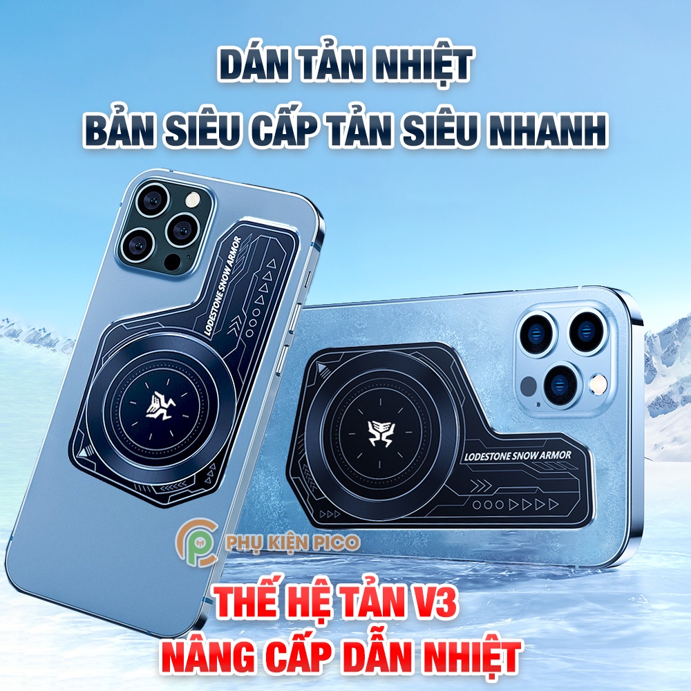 Miếng dán quạt tản nhiệt điện thoại Gaming cao cấp – Tấm dán từ tính siêu dính quạt tản nhiệt nam châm