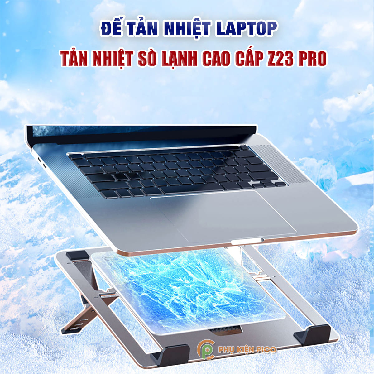 Quạt tản nhiệt laptop sò lạnh Z23 Pro – Đế tản nhiệt máy tính bảng tablet – Giá đỡ surface book pro