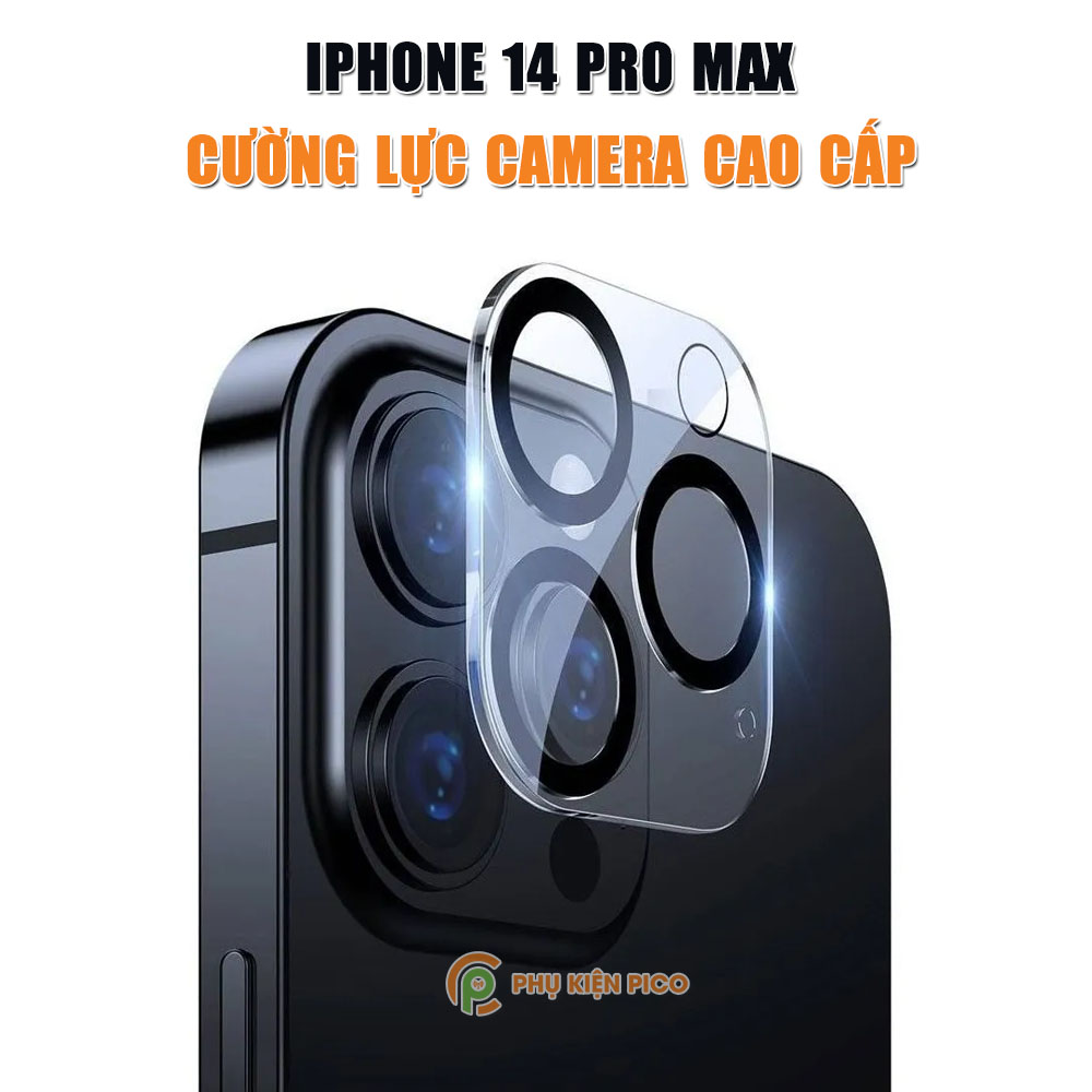 Dán camera Iphone 14 Pro Max thấu kính nổi 3D - Cường lực camera Iphone