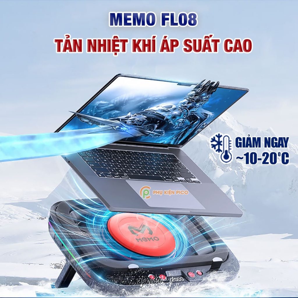 memo-fl08-min-1024x1024 10 mẫu quạt tản nhiệt Laptop tốt đáng mua nhất năm 2023