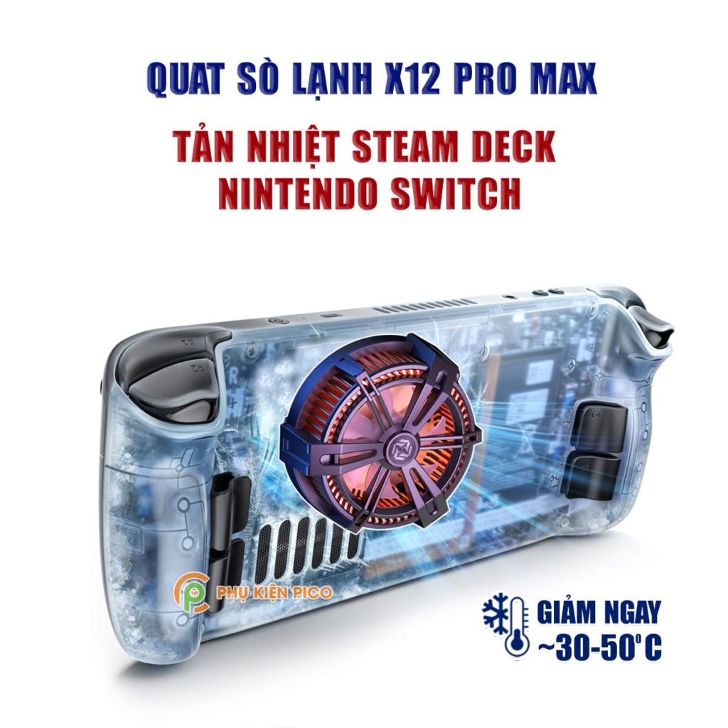 x12-pro-max-1024x1024 10 mẫu quạt tản nhiệt sò lạnh dành cho máy chơi game cầm tay Nintendo Switch, Steam Deck năm 2023