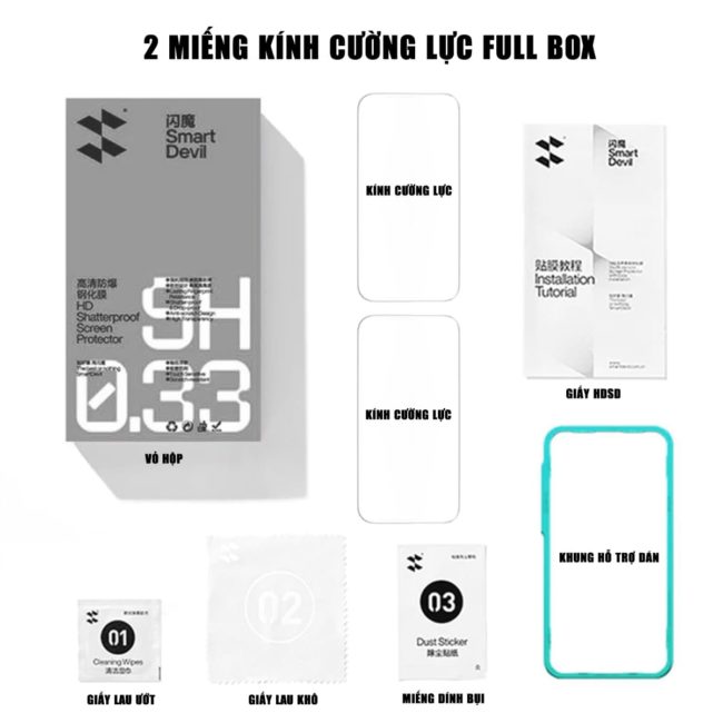 Kính cường lực Red Magic 10 Pro Plus full màn hình viền đen siêu mỏng chính hãng Smart Devil