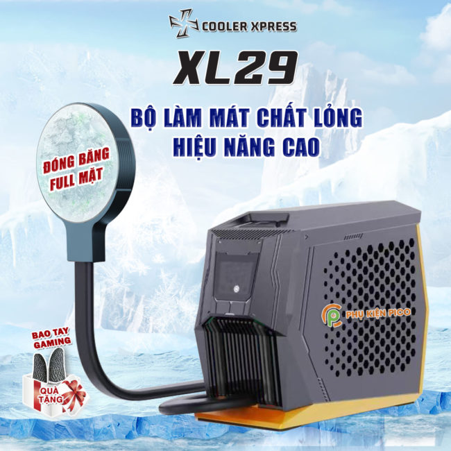 Quạt tản nhiệt điện thoại máy tính bảng XL29 sò lạnh nước từ tính hiệu năng cao đóng băng full mặt