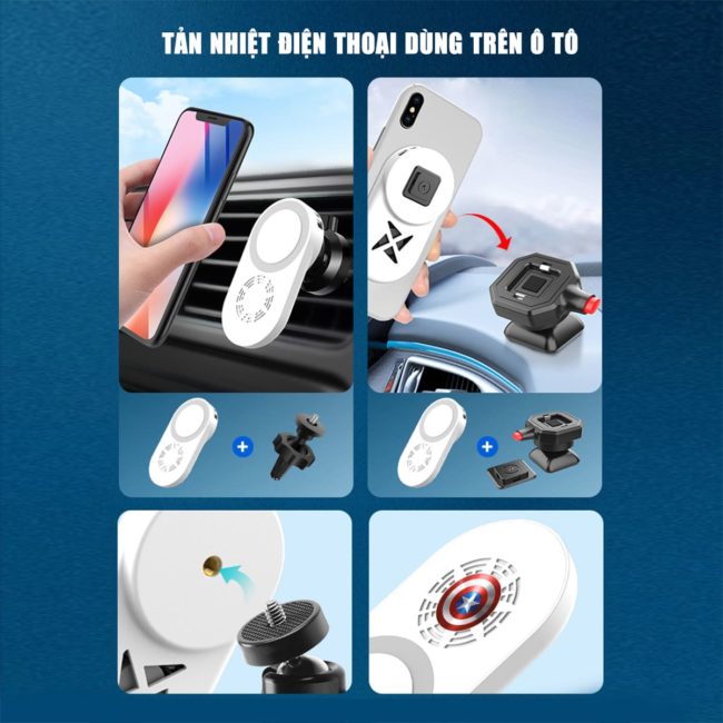 Quạt tản nhiệt điện thoại sò lạnh từ tính X39 có sạc không dây 15W hỗ trợ Livestream chơi game