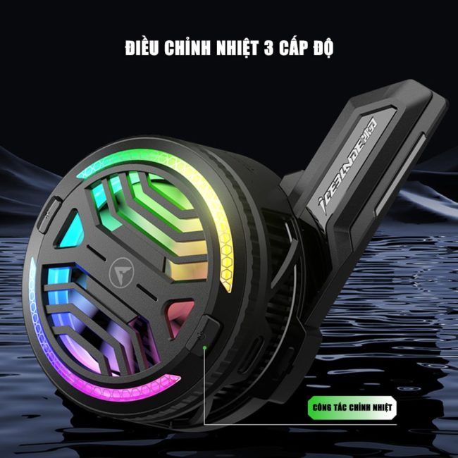 Quạt tản nhiệt điện thoại sò lạnh Piva B20 công suất 20W sò lạnh 36x36mm led RGB Gaming