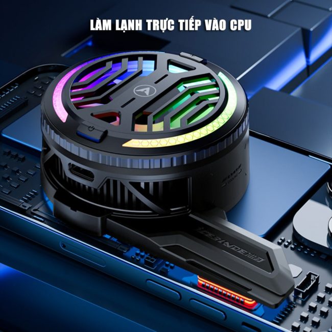 Quạt tản nhiệt điện thoại sò lạnh Piva B20 công suất 20W sò lạnh 36x36mm led RGB Gaming