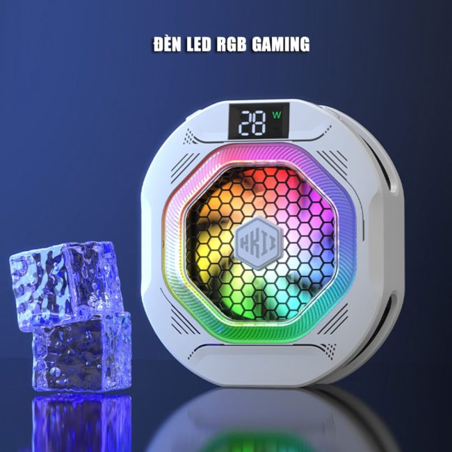 Quạt tản nhiệt điện thoại sò lạnh cao cấp Kiri TH12 kiểm soát nhiệt thông minh AI Led RGB làm lạnh không tụt FPS khi chơi game PUBG