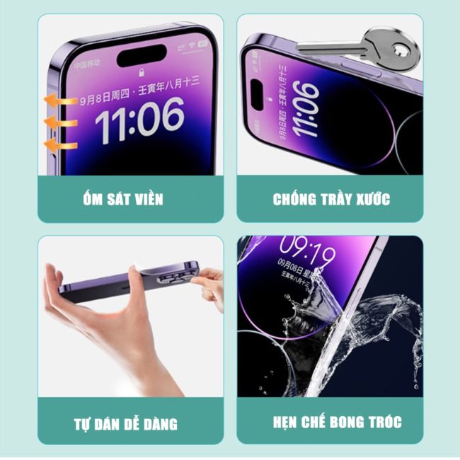 2 bộ dán viền Iphone 16 Pro Max PPF dẻo trong suốt tự phục hồi vết xước