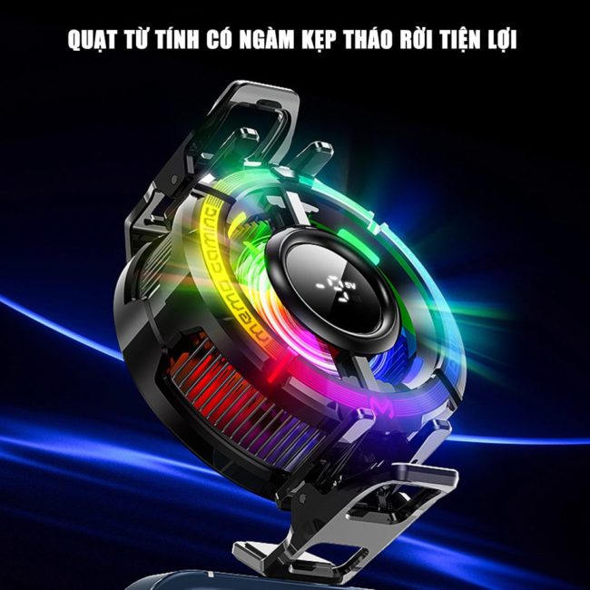 Quạt tản nhiệt điện thoại sò lạnh từ tính Memo CX15 Pro AI RGB Gaming thế hệ mới đóng băng bề mặt