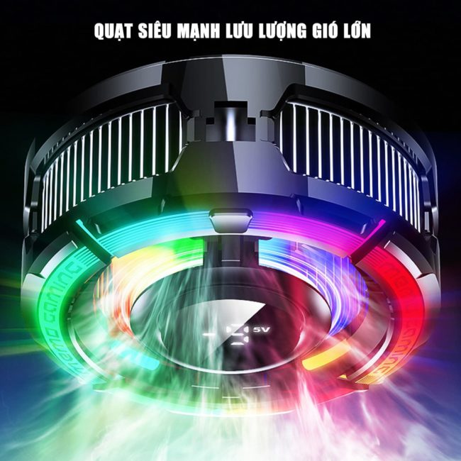 Quạt tản nhiệt điện thoại sò lạnh từ tính Memo CX15 Pro AI RGB Gaming thế hệ mới đóng băng bề mặt