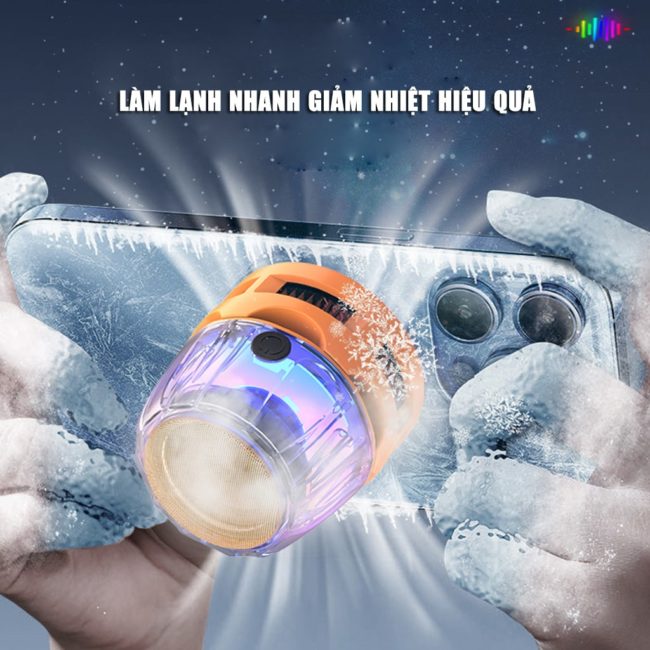 Quạt tản nhiệt sò lạnh F118 có loa bluetooth phát nhạc, Tản nhiệt điện thoại F118 đóng băng kèm loa nghe nhạc
