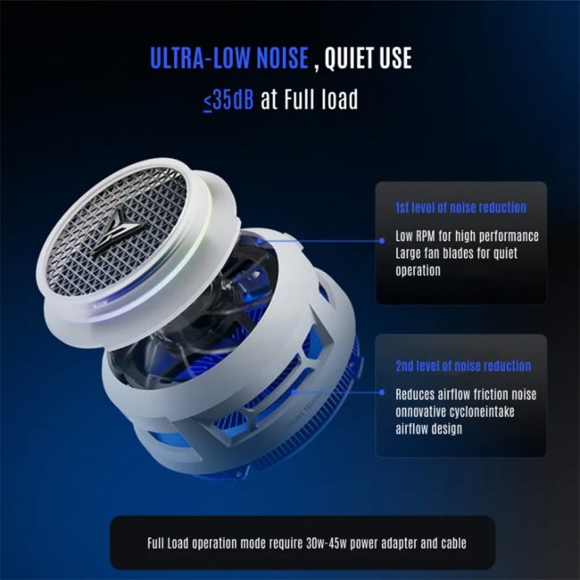Quạt tản nhiệt điện thoại sò lạnh cao cấp Flydigi B8X 27W Led RGB có App điều điều chỉnh nhiệt độ