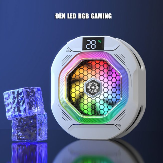 Quạt tản nhiệt điện thoại sò lạnh cao cấp TH12 Pro V2 kiểm soát nhiệt thông minh AI Led RGB làm lạnh không tụt FPS khi chơi game PUBG