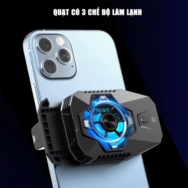 Quạt tản nhiệt điện thoại sò lạnh C20 Led RGB Gaming 3 chế độ làm lạnh giảm nhiệt nhanh