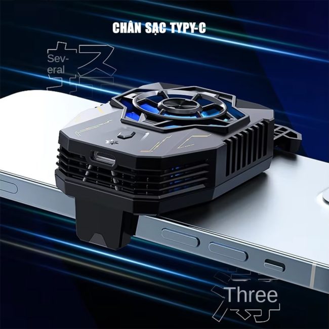 Quạt tản nhiệt điện thoại sò lạnh C20 Led RGB Gaming 3 chế độ làm lạnh giảm nhiệt nhanh