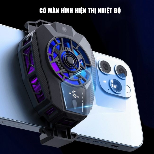 Quạt tản nhiệt điện thoại sò lạnh C50 Led RGB Gaming sò lạnh cỡ lớn 30x30mm giảm nhiệt nhanh