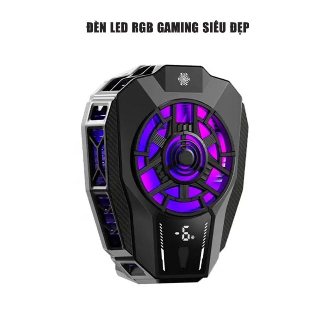 Quạt tản nhiệt điện thoại sò lạnh C50 Led RGB Gaming sò lạnh cỡ lớn 30x30mm giảm nhiệt nhanh