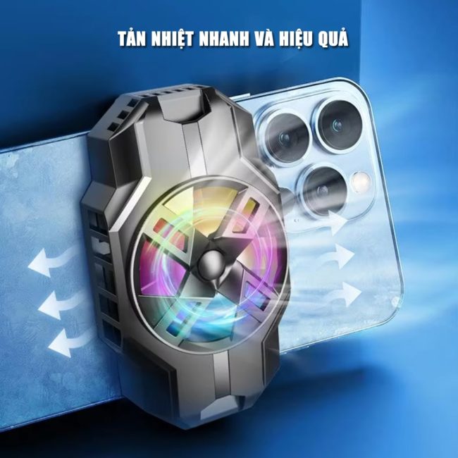 Quạt tản nhiệt điện thoại sò lạnh S3 màu trắng giá rẻ giảm nhiệt nhanh hỗ trợ tăng FPS Gaming Liên Quân PUBG FF
