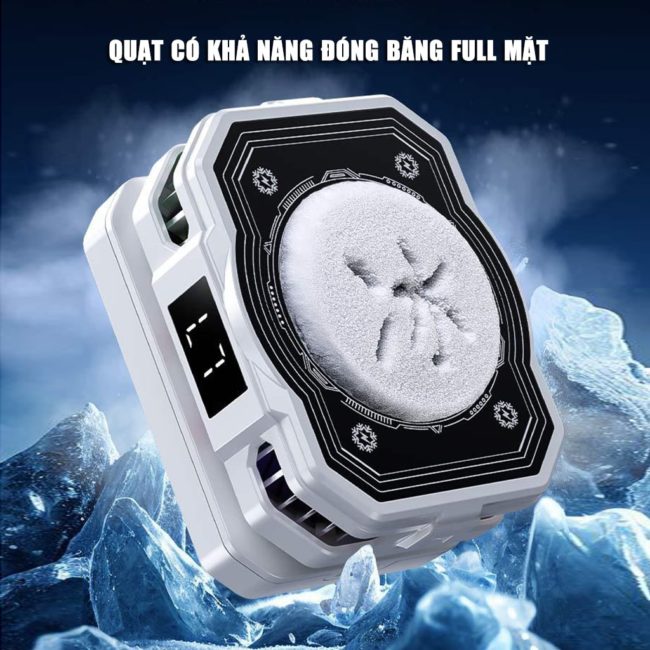 Quạt tản nhiệt điện thoại sò lạnh không dây TH10 Pro pin rời 5000mAh 7 cấp độ làm lạnh Led RGB từ tính có ngàm kẹp đóng băng full mặt