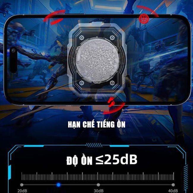 Quạt tản nhiệt điện thoại sò lạnh không dây TH10 Pro pin rời 5000mAh 7 cấp độ làm lạnh Led RGB từ tính có ngàm kẹp đóng băng full mặt