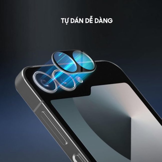 Dán camera Samsung Galaxy Z Flip 7 5G thấu kính nổi 3D cao cấp cường lực camera độ cứng 9H trong suốt