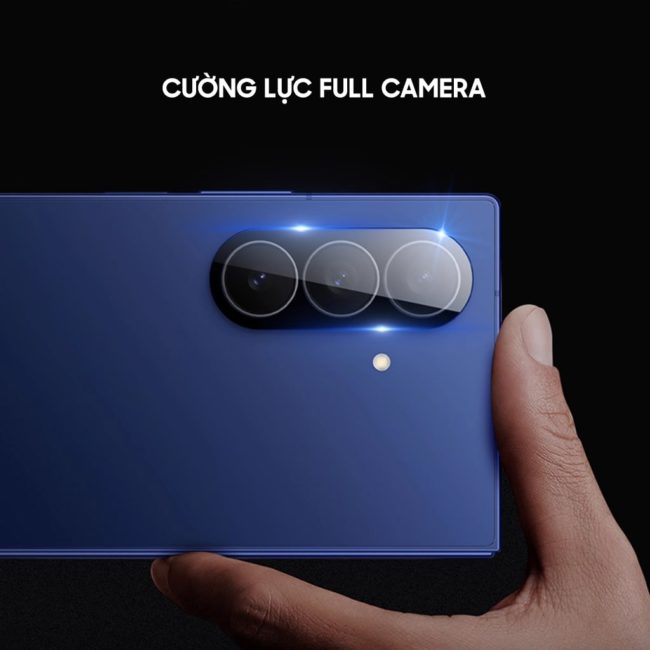Dán camera Samsung Galaxy Z Fold 7 5G thấu kính nổi 3D cao cấp cường lực camera độ cứng 9H trong suốt