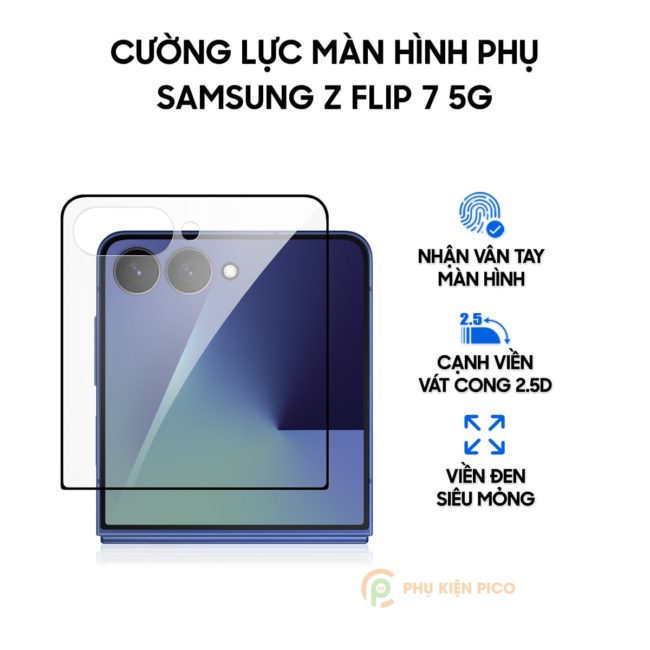 Kính cường lực màn hình phụ Samsung Galaxy Z Flip 7 5G full màn hình chống trầy xước va đập