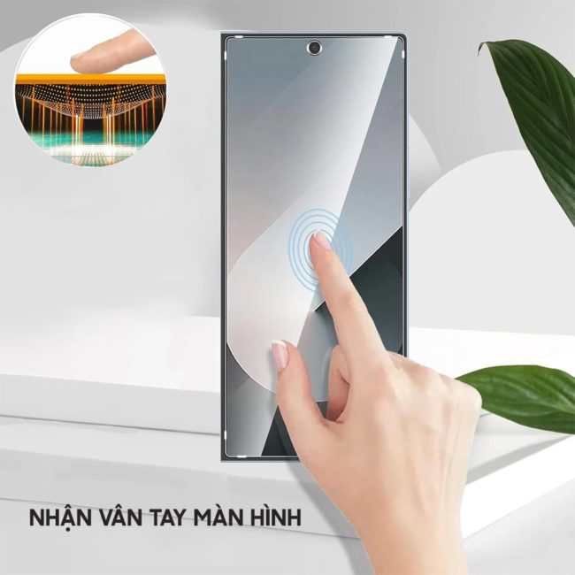 Kính cường lực Samsung Galaxy Z Fold 7 5G trong suốt full màn hình viền đen siêu mỏng nhận vân tay chính hãng HYPER+