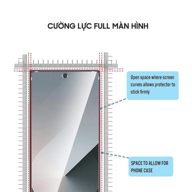 Kính cường lực Samsung Galaxy Z Fold 7 5G trong suốt full màn hình viền đen siêu mỏng nhận vân tay chính hãng HYPER+