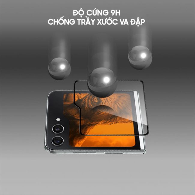 Kính cường lực màn hình phụ Samsung Galaxy Z Flip 6 5G full màn hình chống trầy xước va đập