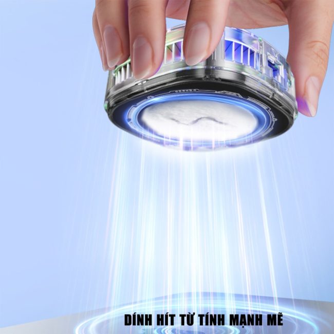 Quạt tản nhiệt điện thoại sò lạnh từ tính có ngàm kẹp rời X122 SE Pro đóng băng full mặt vỏ trong suốt đèn Led RGB