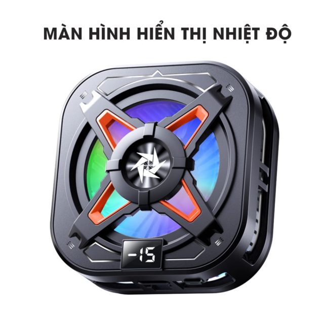 Quạt tản nhiệt điện thoại sò lạnh từ tính có ngàm kẹp rời SL54 SE V2 màn hình hiển thị nhiệt độ Led RGB Gaming