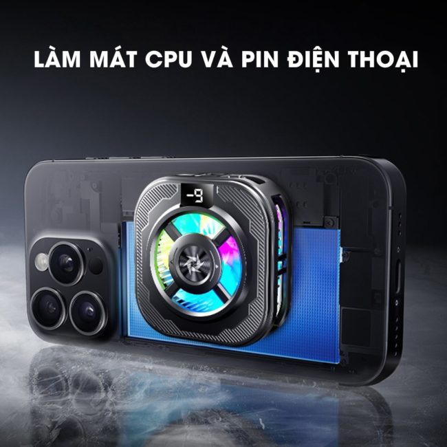 Quạt tản nhiệt điện thoại sò lạnh từ tính có ngàm kẹp rời SL39 SE V2 màn hình hiển thị nhiệt độ Led RGB Gaming
